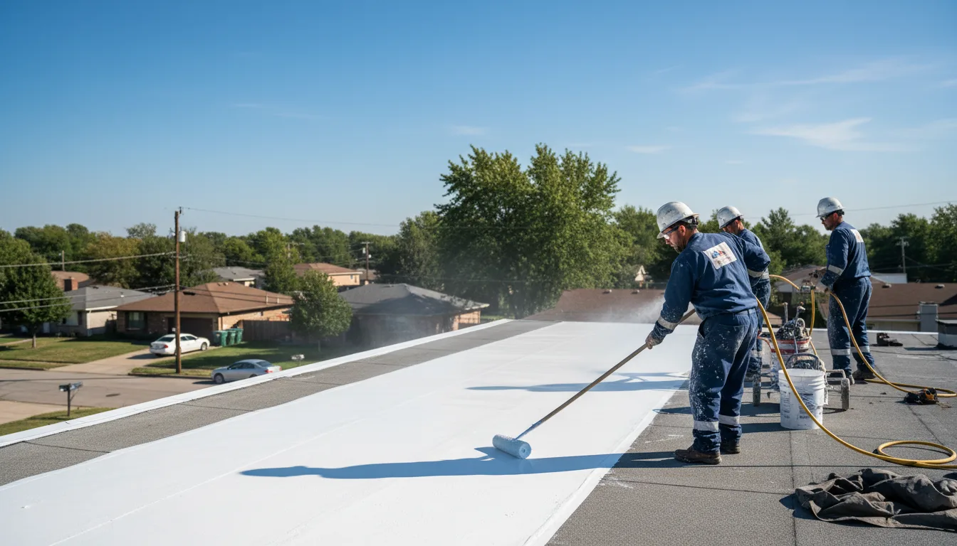 Commercial roof coating in Tamms, IL near me